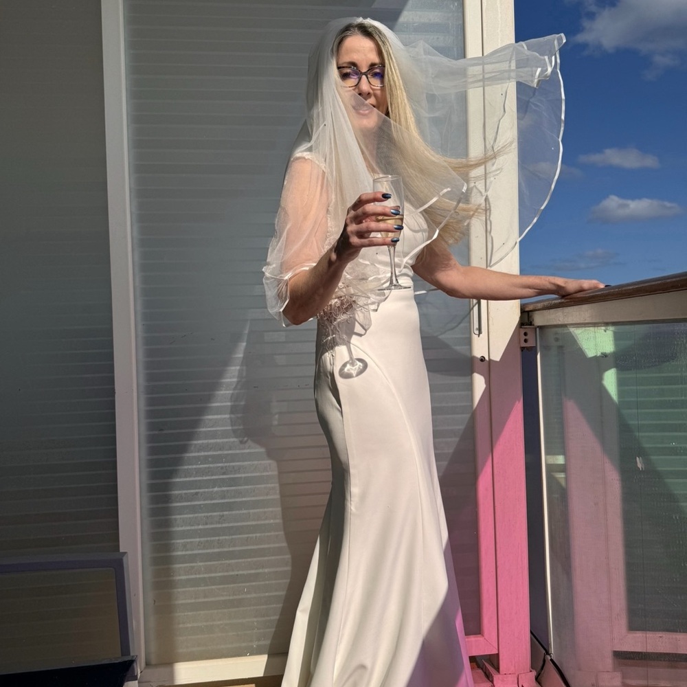 Elegant White Evening wedding down